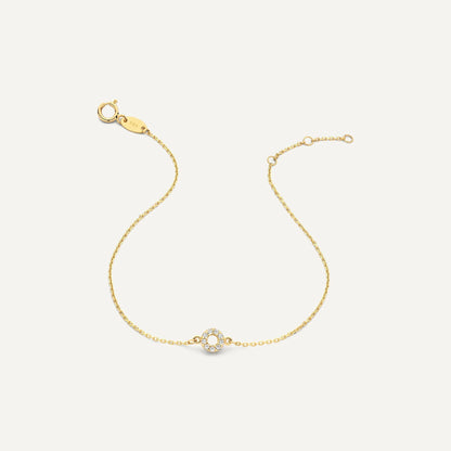 Pav¨¦ Cubic Zirconia Halo Bracelet