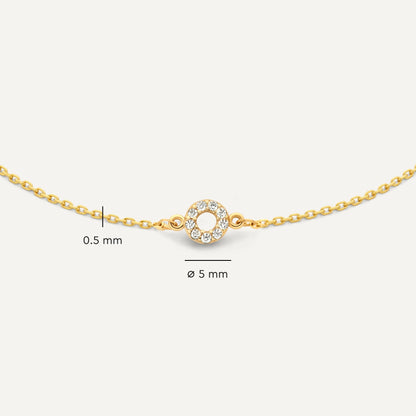 Stationed Pav¨¦ Cubic Zirconia Halo Bracelet