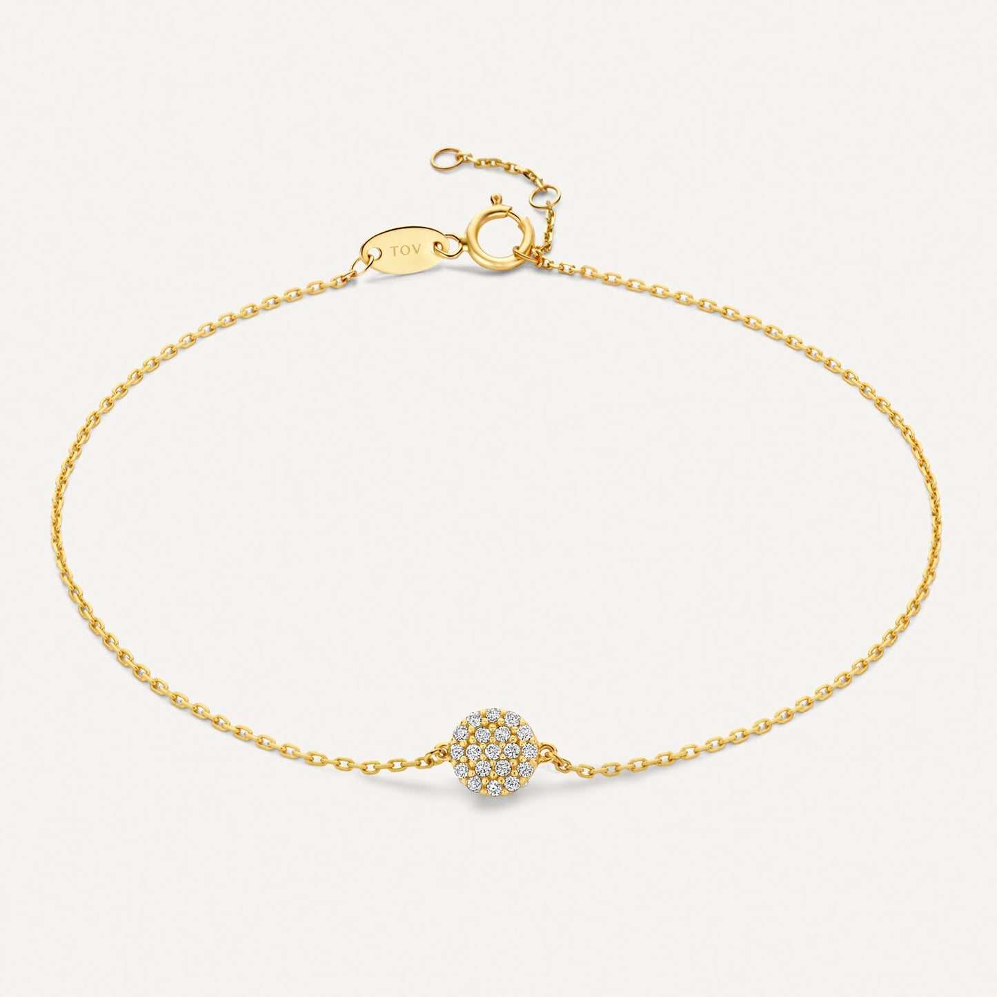 Pav¨¦ Cubic Zirconia Round Bracelet