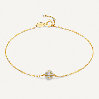 Pav¨¦ Cubic Zirconia Round Bracelet