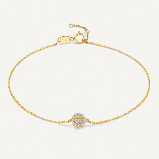 Pav¨¦ Cubic Zirconia Round Bracelet