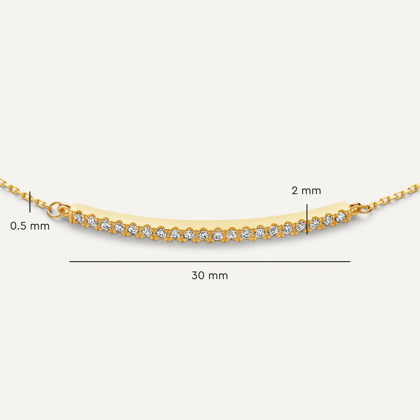 Pav¨¦ Cubic Zirconia Bar Bracelet