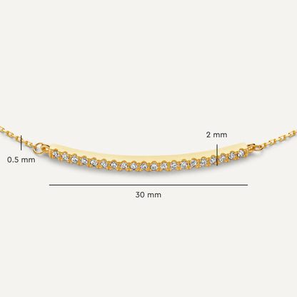 Pav¨¦ Cubic Zirconia Bar Bracelet