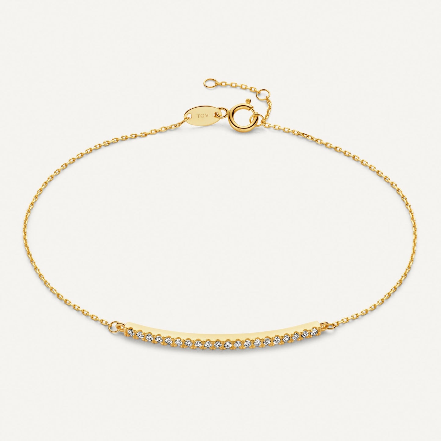 Pav¨¦ Cubic Zirconia Bar Bracelet