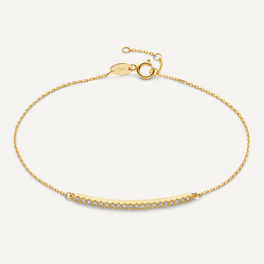 Pav¨¦ Cubic Zirconia Bar Bracelet