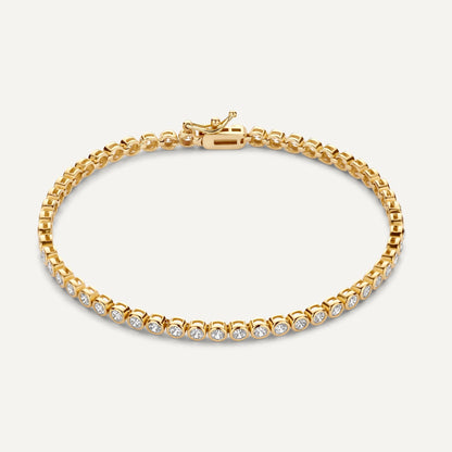 Bezel Set Cubic Zirconia Tennis Bracelet