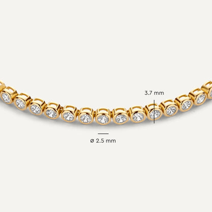 Bezel Set Cubic Zirconia Tennis Bracelet