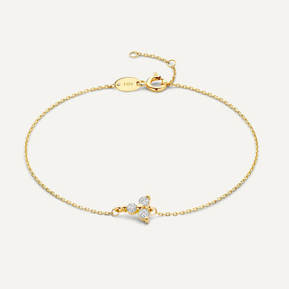 Cubic Zirconia Lotus Bracelet