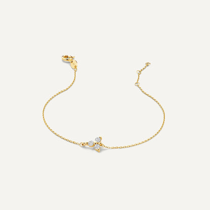 Cubic Zirconia Lotus Bracelet