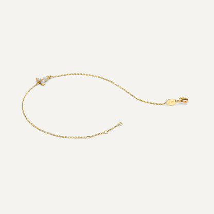 Cubic Zirconia Lotus Bracelet