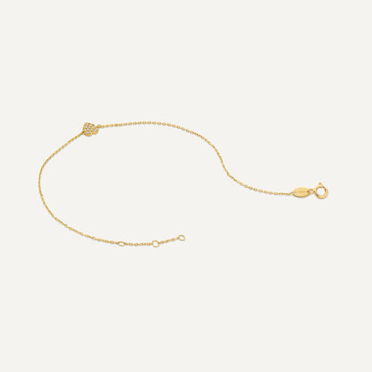 Pav¨¦ Cubic Zirconia Heart Bracelet