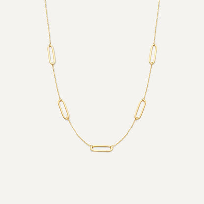 Stationed Paperclip Necklace
