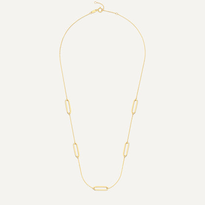 Stationed Paperclip Necklace