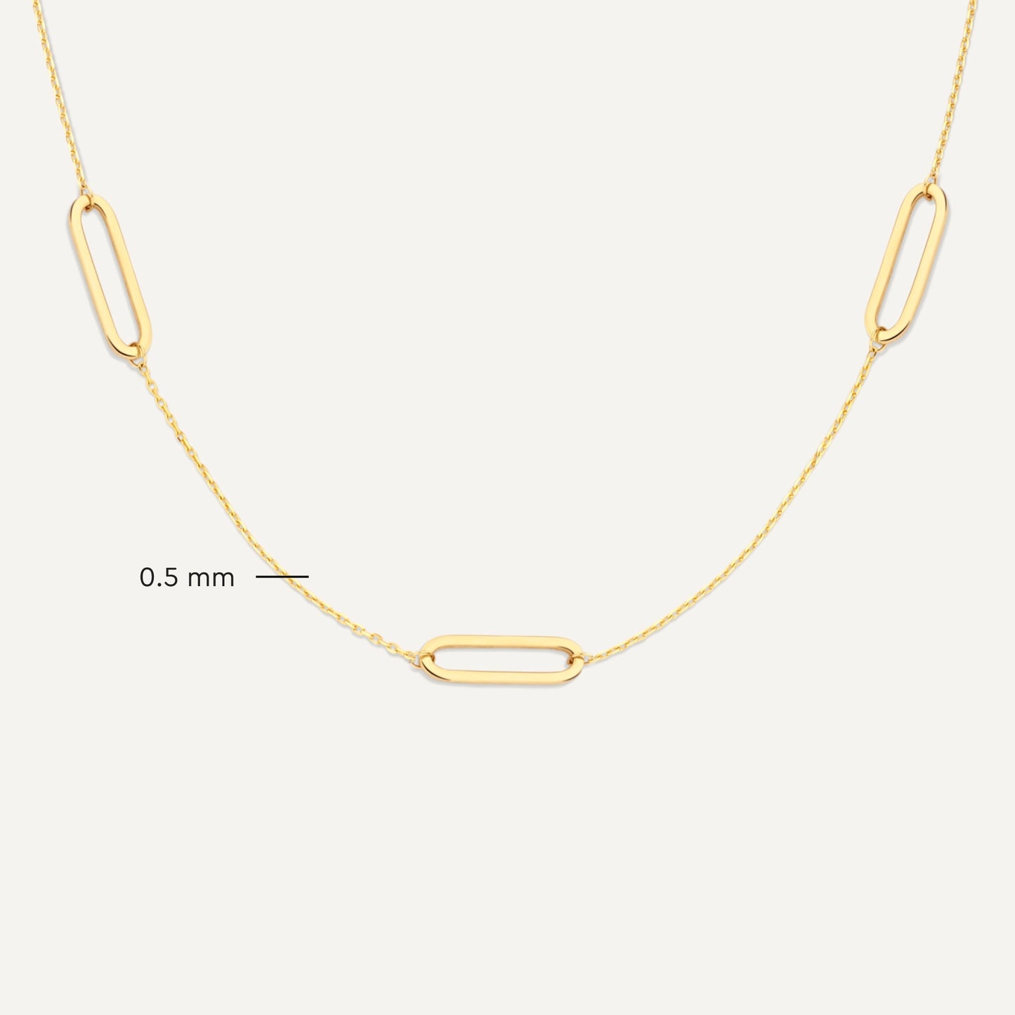 Stationed Paperclip Necklace