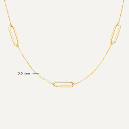 Stationed Paperclip Necklace
