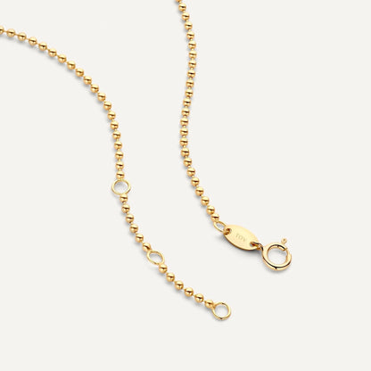 Bezel Set Moissanite Beaded Pendant Necklace