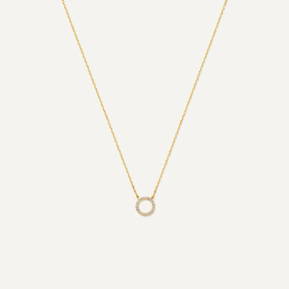 Pave Moissanite Halo Pendant Necklace