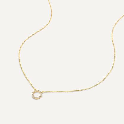 Pave Moissanite Halo Pendant Necklace