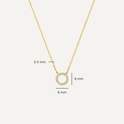 Pave Moissanite Halo Pendant Necklace