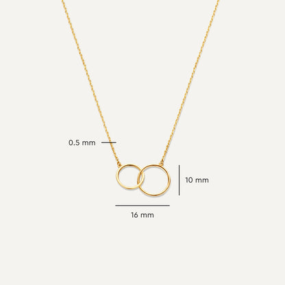 Linked Infinity Pendant Necklace