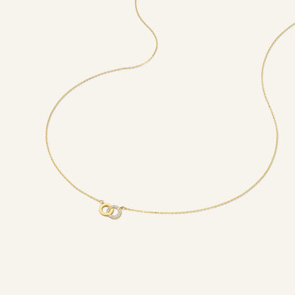 Pav¨¦ Cubic Zirconia Linked Infinity Pendant Necklace