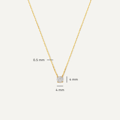 Round Cut Moissanite Pendant Necklace