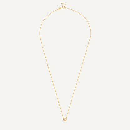 Pave Moissanite Round Pendant Necklace