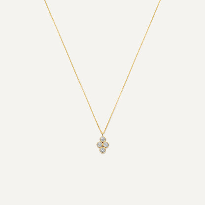Moissanite Flower Pendant Necklace