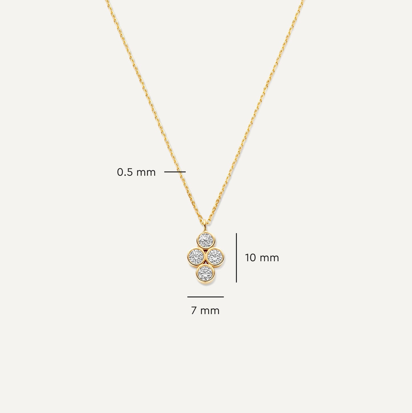 Moissanite Flower Pendant Necklace