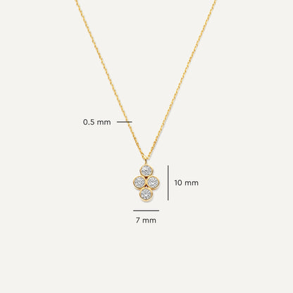Moissanite Flower Pendant Necklace