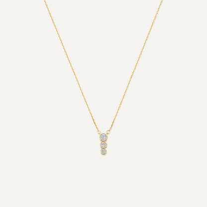 Cubic Zirconia Trilogy Pendant Necklace