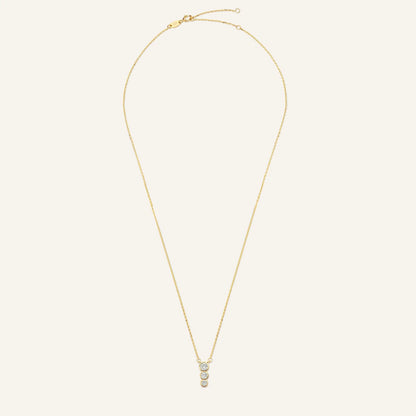 Cubic Zirconia Trilogy Pendant Necklace