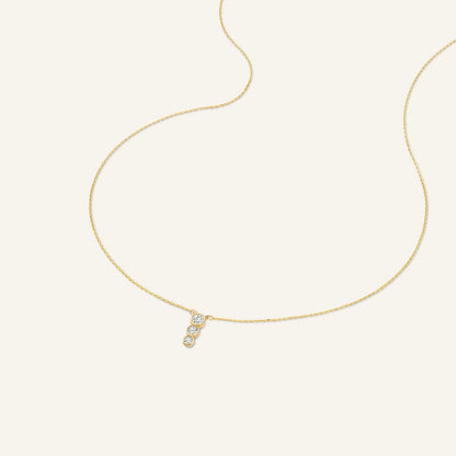 Cubic Zirconia Trilogy Pendant Necklace