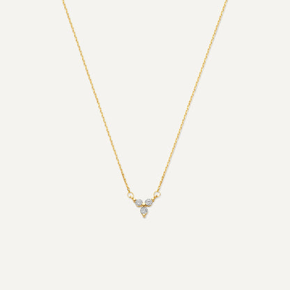 Cubic Zirconia Lotus Pendant Necklace