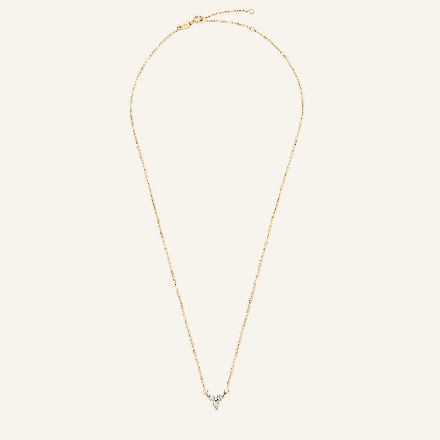 Cubic Zirconia Lotus Pendant Necklace