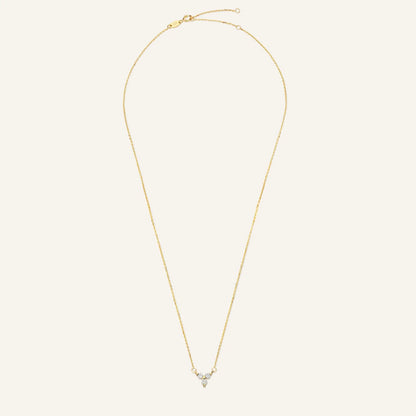 Cubic Zirconia Lotus Pendant Necklace