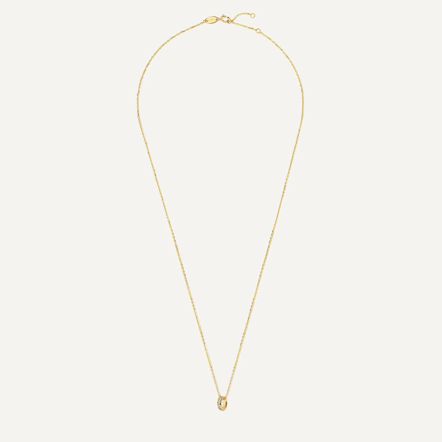 Cubic Zirconia Ring Pendant Necklace