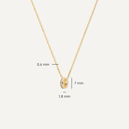 Cubic Zirconia Ring Pendant Necklace