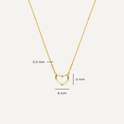 Open Heart Pendant Necklace