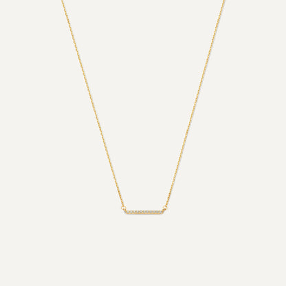 Pav¨¦ Cubic Zirconia Bar Necklace