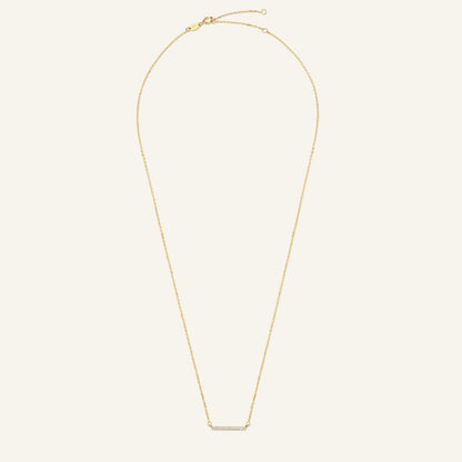 Pav¨¦ Cubic Zirconia Bar Necklace