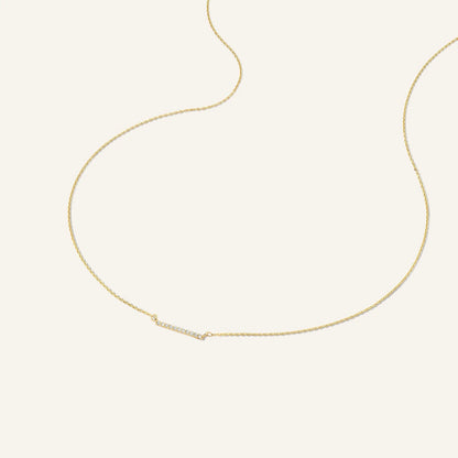Pav¨¦ Cubic Zirconia Bar Necklace