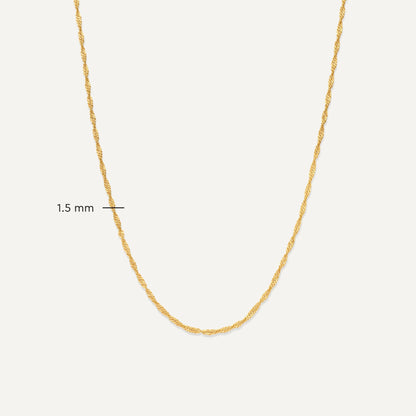 Slim Twisted Rope Necklace