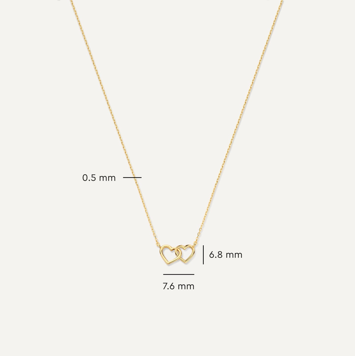 Linked Heart Pendant Necklace