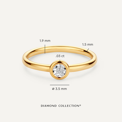 Bezel Set Diamond Ring (0.03 ct)