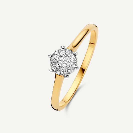 Six Prong Diamond Cluster Ring (0.14 ct)