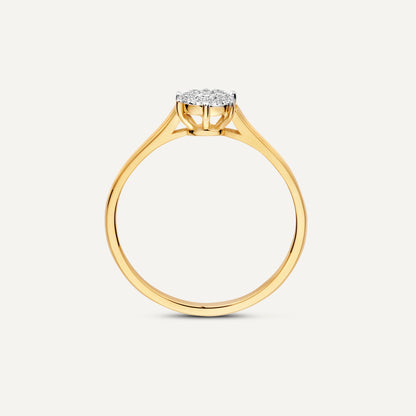 Six Prong Diamond Cluster Ring (0.14 ct)