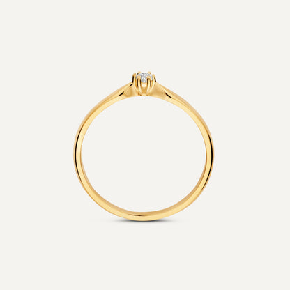 Six Prong Diamond Solitary Tapered Ring (0.05 ct)