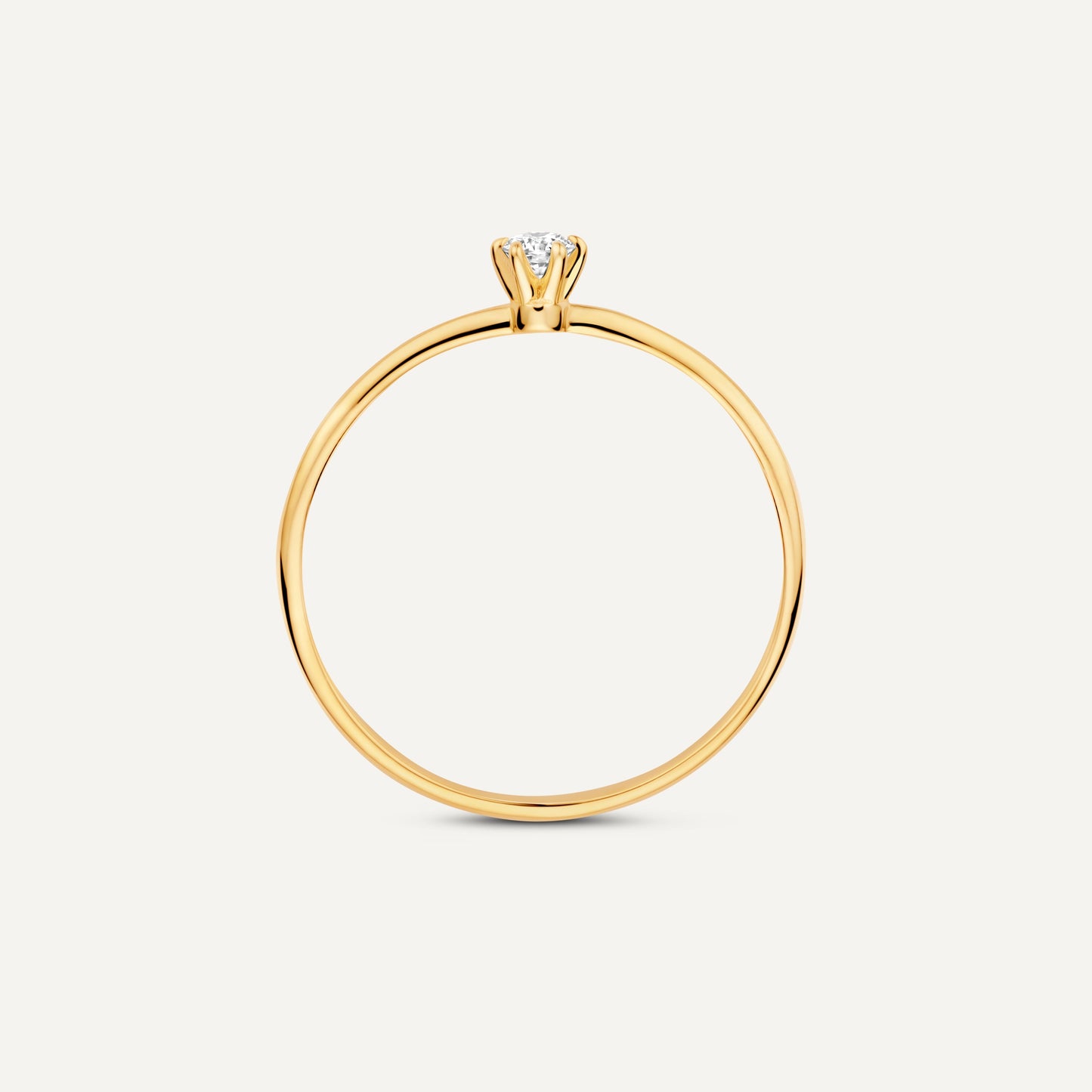 Six Prong Diamond Solitary Ring (0.07 ct)
