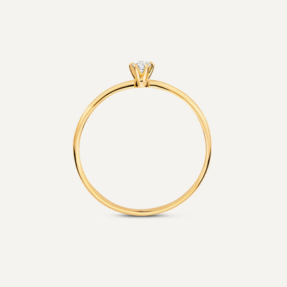 Six Prong Diamond Solitary Ring (0.07 ct)